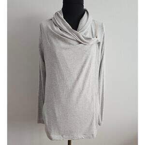 EUC Michael Stars Women's Heathered Gray Oversized Hooded Cardigan Sweater XS